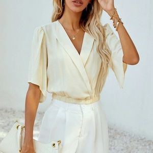 NWOT SHEIN Beige Crop Top